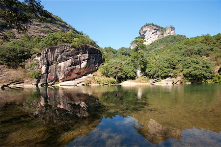 9 zigzag river and Dawangfeng, Wuyi mountain, Fujian, China Stock Photo - Rights-Managed, Code: 855-05982465
