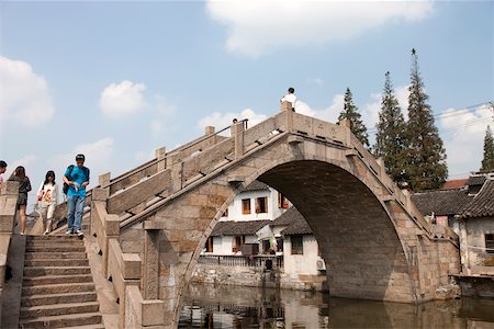 simsearch:855-05982587,k - Steg Stein am Kanal, Fengjing, Shanghai, China Stockbilder - Lizenzpflichtiges, Bildnummer: 855-05982524