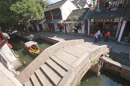 simsearch:855-05982805,k - Stone bridge on canal, old town of Zhouzhaung, Kunshan, Jiangsu Province, China Stock Photo - Rights-Managed, Code: 855-05982624