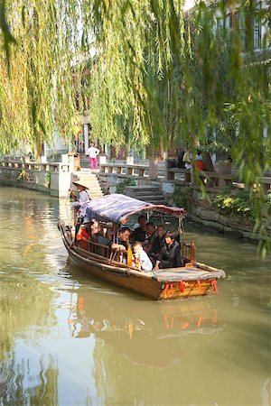 simsearch:855-05982636,k - Tourist boats on canal, old town of Zhouzhaung, Kunshan, Jiangsu Province, China Stock Photo - Rights-Managed, Code: 855-05982647