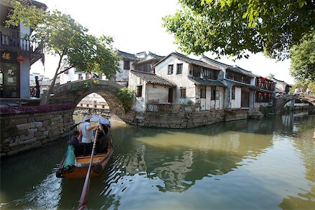 Steinerne Brücke am Canal, Altstadt, Zhouzhaung, Kunshan, Jiangsu Province, China Stockbilder - Lizenzpflichtiges, Bildnummer: 855-05982649