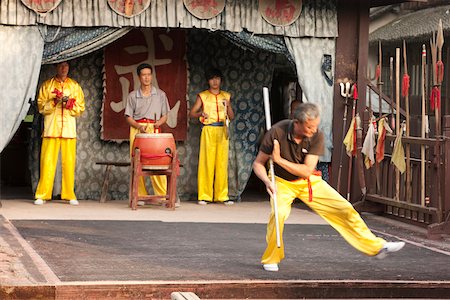 Boat show of chinese Kungfu, old town of Wuzhen, Zhejiang, China Stock Photo - Rights-Managed, Code: 855-05982778