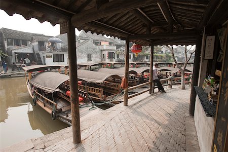 simsearch:855-05982793,k - Bootssteg, Altstadt von Xitang, Zhejiang, China Stockbilder - Lizenzpflichtiges, Bildnummer: 855-05982790
