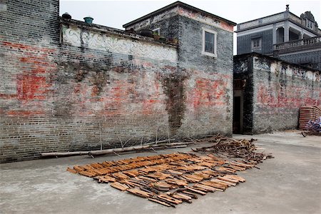 simsearch:855-05982858,k - Blue brick walls of house at Majianglong village, Kaiping, China Stock Photo - Rights-Managed, Code: 855-05982912