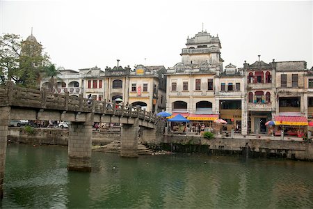 simsearch:855-05984122,k - Qilou buildings and Tanjiang River, Historic town of Chika, Kaiping, Guangdong Province, China Stock Photo - Rights-Managed, Code: 855-05982928