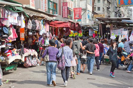 Shopping at Womens Street, Mongkok, Hong Kong Stock Photo - Rights-Managed, Code: 855-05983380