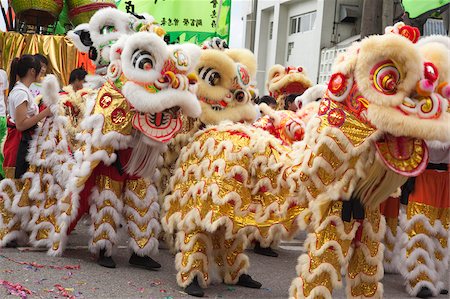 Lion dance celebrating Tam Kung festival at Tam Kung temple, Shaukeiwan, Hong Kong Stock Photo - Rights-Managed, Code: 855-05983465