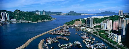Skyline of Shaukeiwan typhoon shelter and Lei Yu Mun, Hong Kong Stock Photo - Rights-Managed, Code: 855-05983687