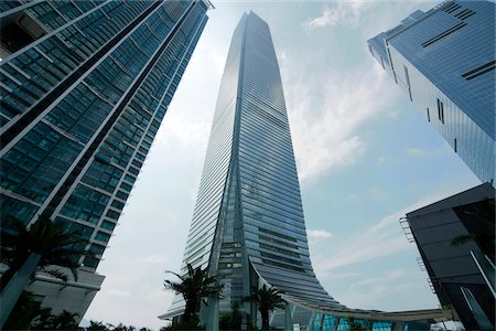 exterior design of commercial building - International Commerce Centre, the citys tallest building, Hong Kong Stock Photo - Rights-Managed, Code: 855-05983866