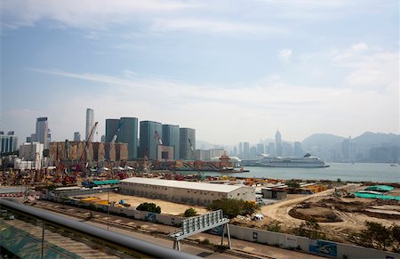 Construction site at West Kowloon, Hong Kong Stock Photo - Rights-Managed, Code: 855-05983882