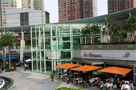 restaurant building in hong kong - Civic Square, West Kowloon, Hong Kong Foto de stock - Con derechos protegidos, Código: 855-05983952