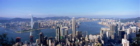 Cityscape from the Peak, Hong Kong Foto de stock - Con derechos protegidos, Código: 855-06022889