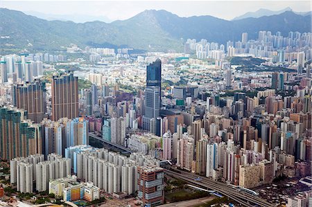 Panoramic sweep of Mongkok cityscape from Sky100, 393 metres above sea level, Hong Kong Stock Photo - Rights-Managed, Code: 855-06314147