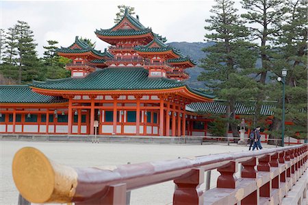 sanctuaire - Temple Heian, Kyoto, Japon Photographie de stock - Rights-Managed, Code: 855-06314385