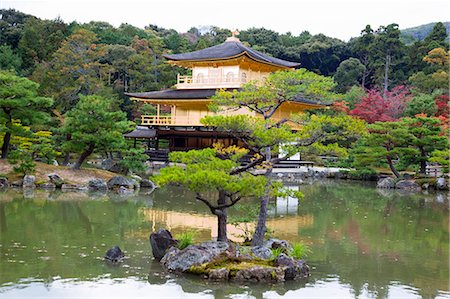 Kinkakuji (le pavillon d'or), Kyoto, Japon Photographie de stock - Rights-Managed, Code: 855-06314409