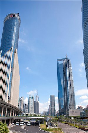 Skyscrapers at Luijiazui, Pudong, Shanghai, China Foto de stock - Direito Controlado, Número: 855-06312415