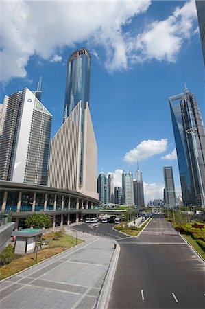 Skyscrapers at Luijiazui, Pudong, Shanghai, China Foto de stock - Direito Controlado, Número: 855-06312426