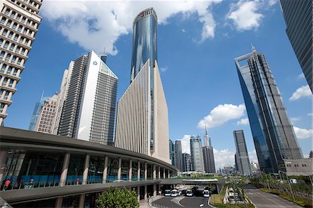 simsearch:855-05981445,k - Skyscrapers at Luijiazui, Pudong, Shanghai, China Foto de stock - Con derechos protegidos, Código: 855-06312427