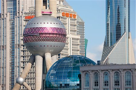 Skyline of Luijiazui from the Bund, Shanghail China Stock Photo - Rights-Managed, Code: 855-06312435