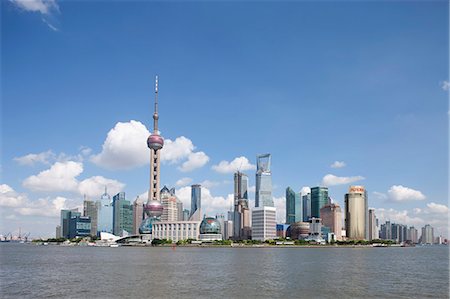 shanghai landmark - Skyline of Luijiazui from the Bund, Shanghail China Stock Photo - Rights-Managed, Code: 855-06312430