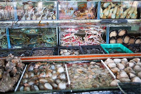 simsearch:855-06312671,k - Shop of seafood at Sai Kung, Hong Kong Fotografie stock - Rights-Managed, Codice: 855-06312599