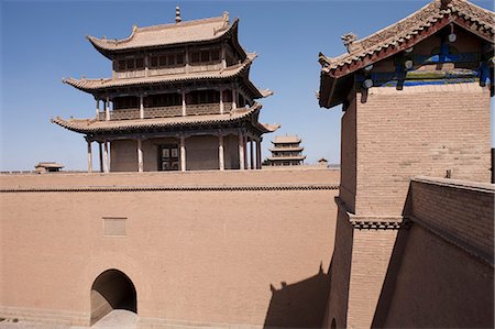 simsearch:855-06312705,k - Fort von Jiayuguan, Jiayuguan, Silkroad, chinesischen Mauer Stockbilder - Lizenzpflichtiges, Bildnummer: 855-06312717