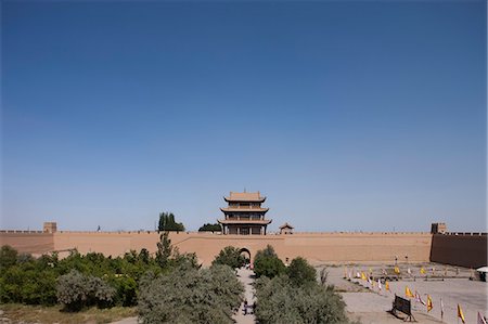 Fort of Jiayuguan Great Wall, Jiayuguan, Silkroad, China Stock Photo - Rights-Managed, Code: 855-06312719