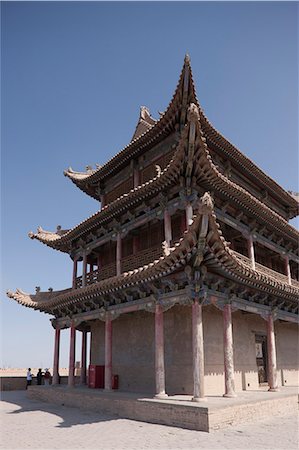 Fort de Jiayuguan Great Wall, Jiayuguan, Silkroad, Chine Photographie de stock - Rights-Managed, Code: 855-06312726