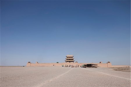 simsearch:855-06312705,k - Touristen, Reiten auf dem Kamel am Fort von Jiayuguan Great Wall, Jiayuguan, Silkroad, China Stockbilder - Lizenzpflichtiges, Bildnummer: 855-06312747