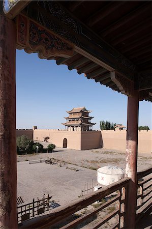 simsearch:855-08580900,k - Fort of Jiayuguan Great Wall, Jiayuguan, Silkroad, China Foto de stock - Direito Controlado, Número: 855-06312765