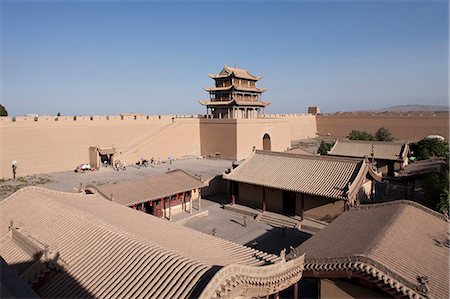 simsearch:855-08580900,k - Headquarter of Youji General, Fort of Jiayuguan Great Wall, Jiayuguan, Silkroad, China Foto de stock - Direito Controlado, Número: 855-06312768