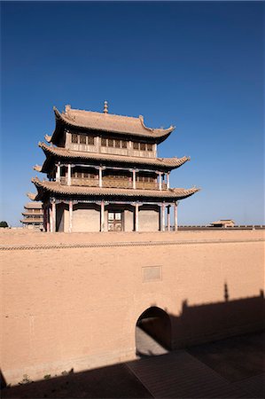 simsearch:855-08580900,k - Fort of Jiayuguan Great Wall, Jiayuguan, Silkroad, China Foto de stock - Direito Controlado, Número: 855-06312760