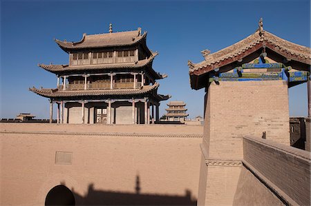 simsearch:855-08580900,k - Fort of Jiayuguan Great Wall, Jiayuguan, Silkroad, China Foto de stock - Direito Controlado, Número: 855-06312761