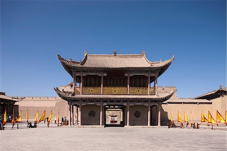 silk road - Fort de Jiayuguan Great Wall, Jiayuguan, Silkroad, Chine Photographie de stock - Rights-Managed, Code: 855-06312811