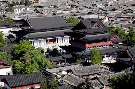 Sanqing hall of Mu family mansion, Wu Juan Pavilion, Lijiang, Yunnan Province, China Stock Photo - Rights-Managed, Code: 855-06313068