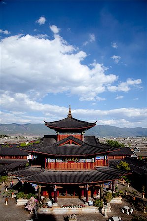 Sanqing hall of Mu family mansion, Wu Juan Pavilion, Lijiang, Yunnan Province, China Foto de stock - Con derechos protegidos, Código: 855-06313076