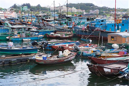 simsearch:855-06313297,k - Fishing boats mooring at Cheung Chau, Hong Kong Stock Photo - Rights-Managed, Code: 855-06313379