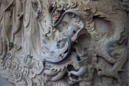 simsearch:855-06313731,k - Wall sculpture of the Main Hall  of Po Lin Monstery, Lantau Island, Hong Kong Foto de stock - Con derechos protegidos, Código: 855-06313594