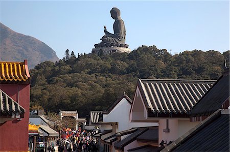 simsearch:855-03026665,k - Ngong Ping 360 village, Lantau Island, Hong Kong Stock Photo - Rights-Managed, Code: 855-06313615