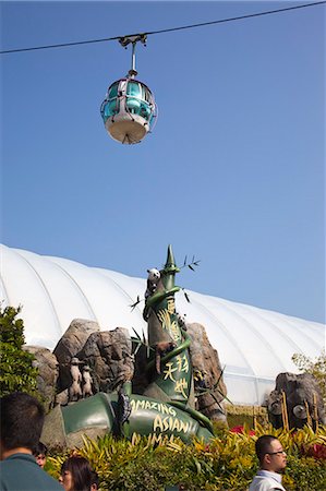 simsearch:855-03024288,k - A cable car passes above the Amazing asian animals house, Ocean Park, Hong Kong Stock Photo - Rights-Managed, Code: 855-06313792