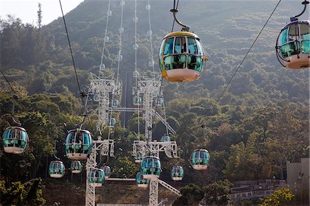 Cable cars, Ocean Park, Hong Kong Stock Photo - Rights-Managed, Code: 855-06313805