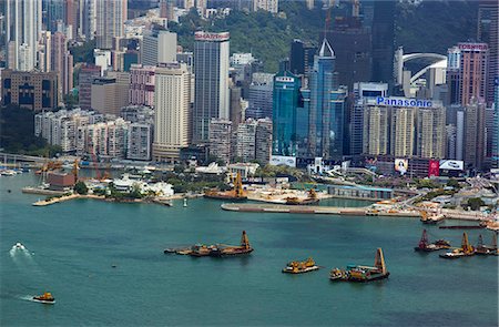 simsearch:855-06313965,k - Bird's eye sweep of Causeway Bay area from Sky100, 393 metres above sea level, Hong Kong Fotografie stock - Rights-Managed, Codice: 855-06313916