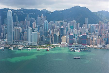 Balayage oculaire de l'oiseau de zone centrale et Sheung Wan de Sky100, 393 mètres au-dessus du niveau de la mer, Hong Kong Photographie de stock - Rights-Managed, Code: 855-06313976