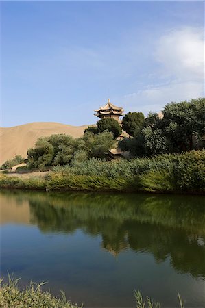 simsearch:855-06337903,k - Yueyaquan (Crescent moon lake), Mingsha Shan, Dunhuang, Silkroad, Gansu Province, China Stock Photo - Rights-Managed, Code: 855-06337761