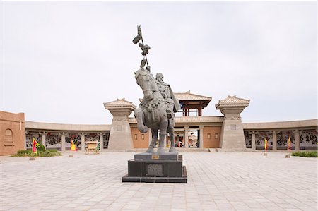 silk road - Statue of Zhang Qian at Yangguan pass museum, Dunhuang, Gansu Province, Silkroad, China Stock Photo - Rights-Managed, Code: 855-06337845