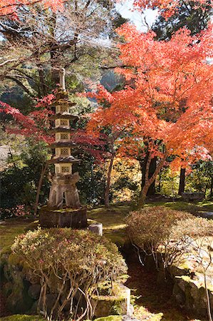 simsearch:855-06338274,k - Stone pagodas,  Adashino Nenbutsu-dera Temple, Sagano in autumn, Kyoto, Japan Fotografie stock - Rights-Managed, Codice: 855-06338329