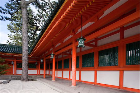 Corridor, sanctuaire Heian-jingu, Okazaki, Kyoto, Japon Photographie de stock - Rights-Managed, Code: 855-06338355