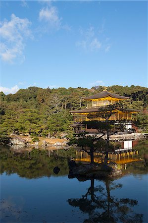 simsearch:855-06337564,k - Temple Rokuon-ji (Kinkakuji) à l'automne, Kyoto, Japon Photographie de stock - Rights-Managed, Code: 855-06338447