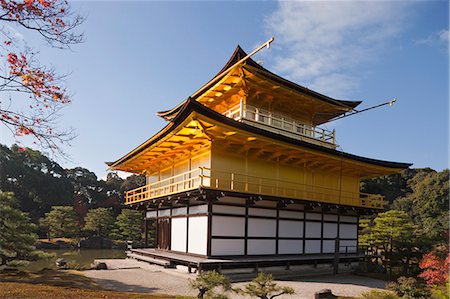 simsearch:855-06338272,k - Rokuon-ji Temple (Kinkakuji) in autumn, Kyoto, Japan Stock Photo - Rights-Managed, Code: 855-06338470