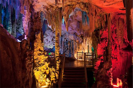 Reed Flute Cave, Guilin, Guangxi, Chine Photographie de stock - Rights-Managed, Code: 855-06338487